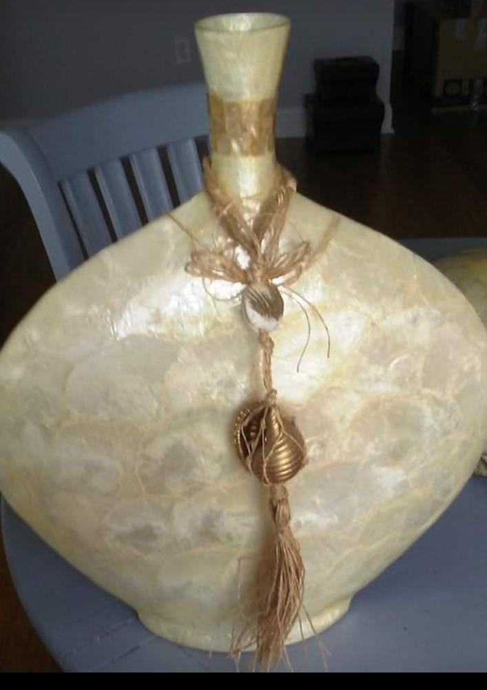 Large Capiz Shell Vase